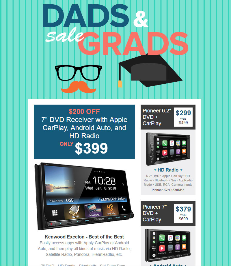 Dads and Grads Sale